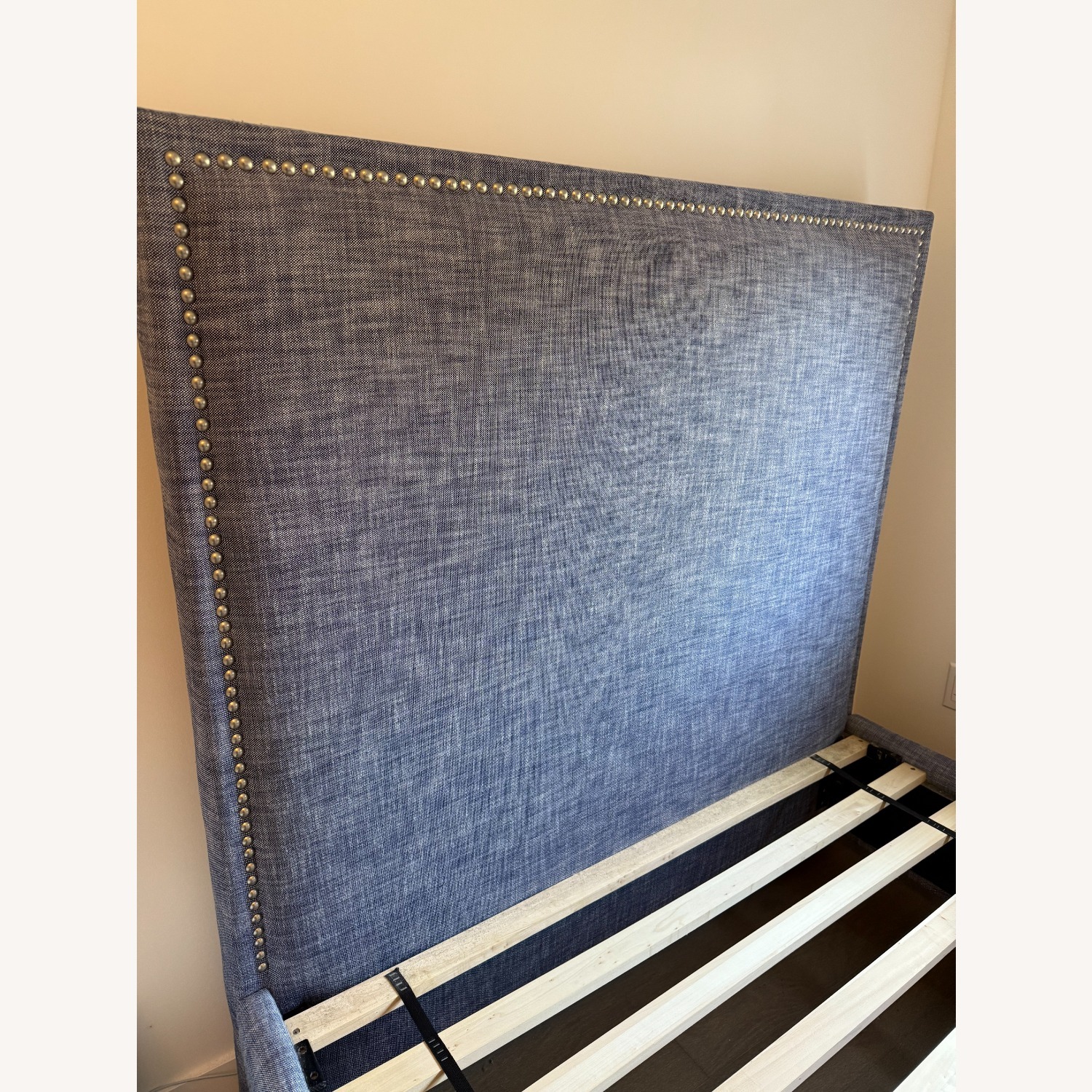 Pottery Barn Blue Fabric Twin Bed - image-2