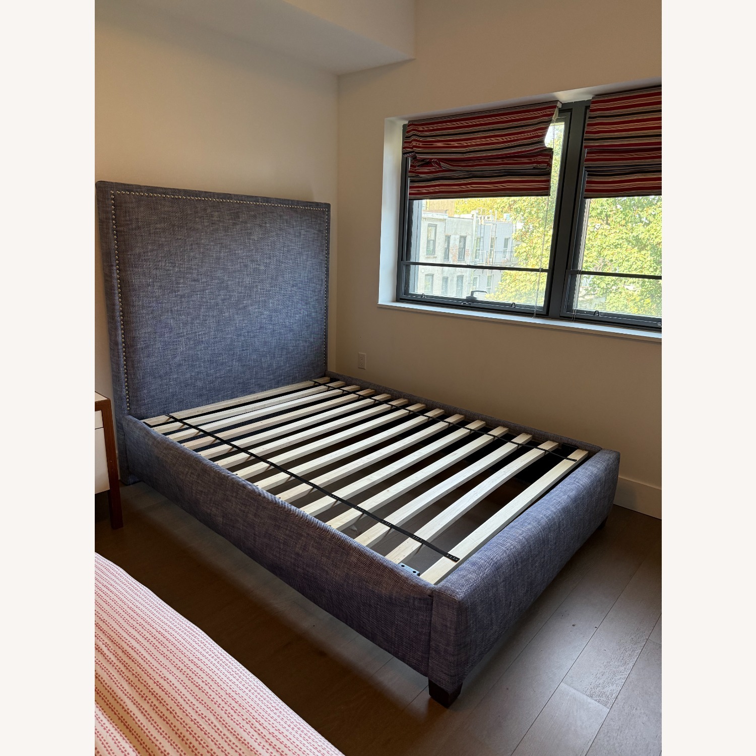 Pottery Barn Blue Fabric Twin Bed - image-1