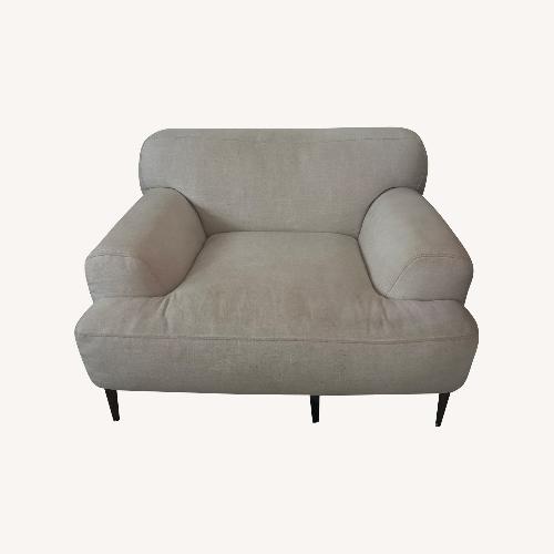 Used White Fabric Armchair for sale on AptDeco