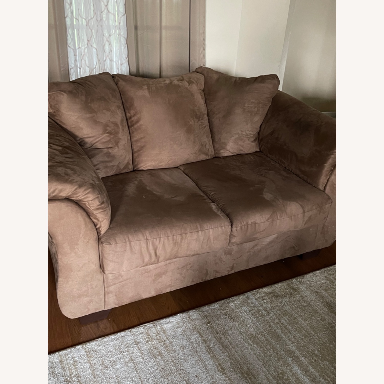 Light Brown Fabric 3+ Seater Sofa - image-1