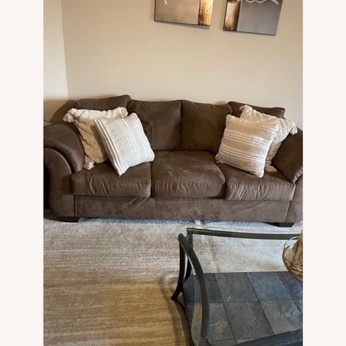Used Light Brown Fabric 3+ Seater Sofa for sale on AptDeco