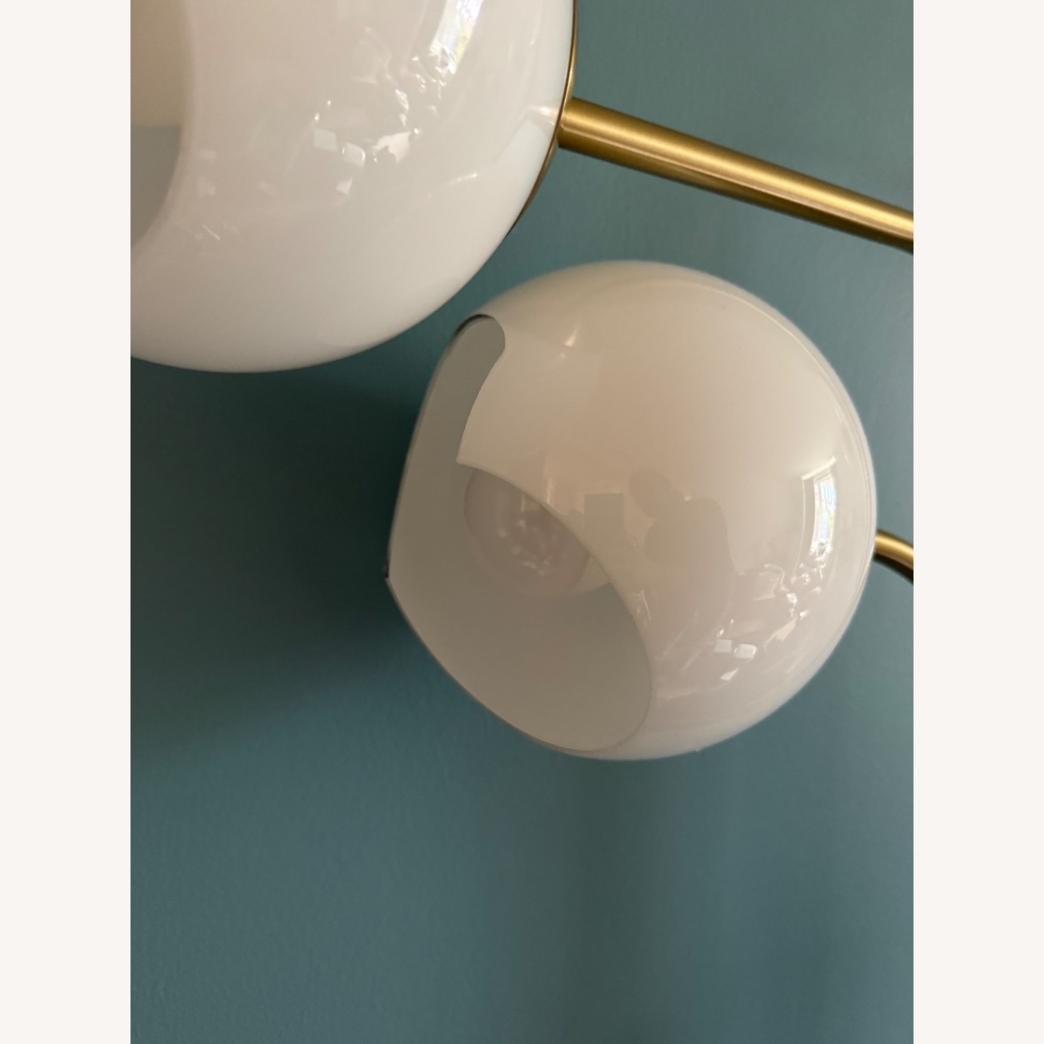 West Elm Staggered Glass Gold Metal Floor Lamp - image-2