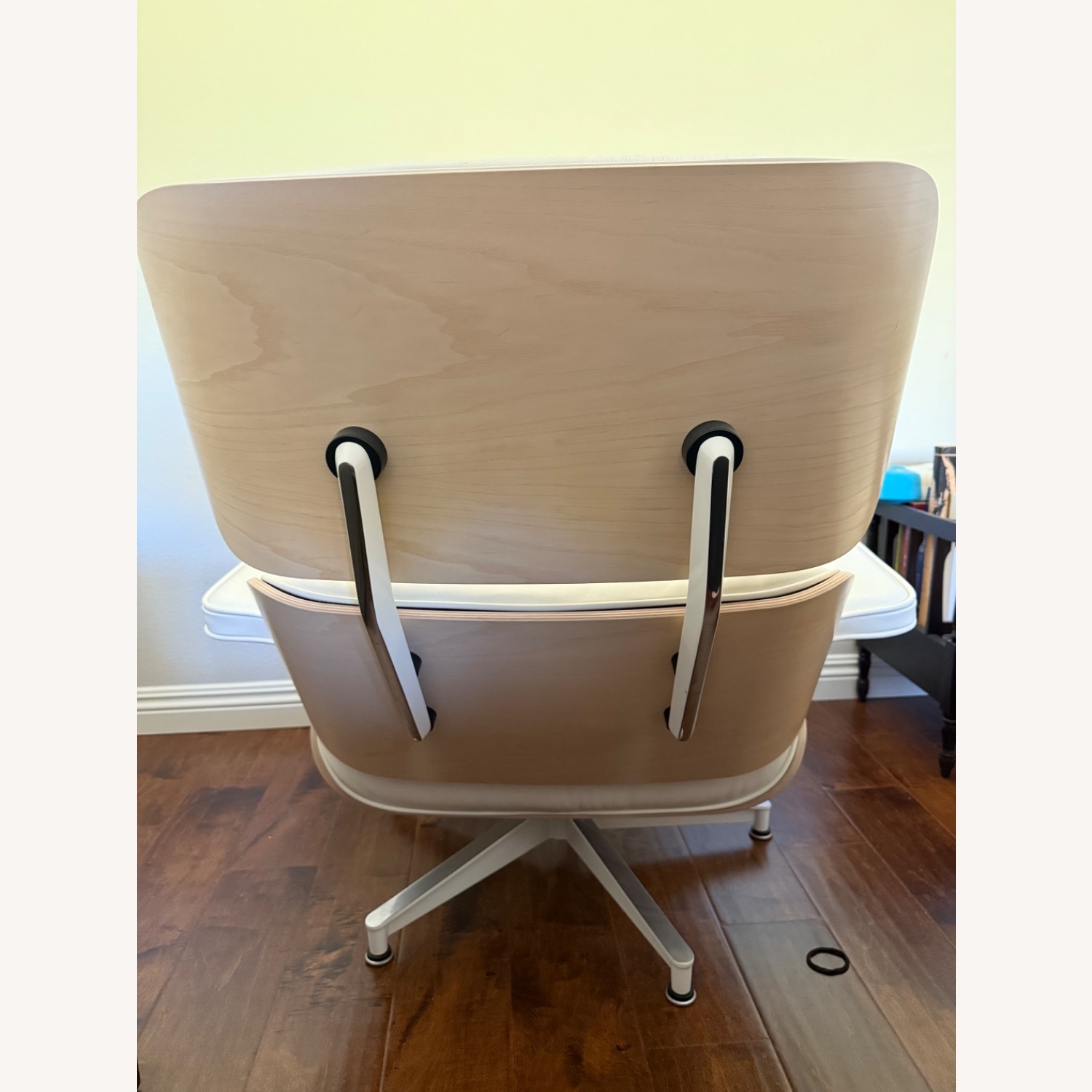 Herman Miller Eames White Leather Ottoman - image-3