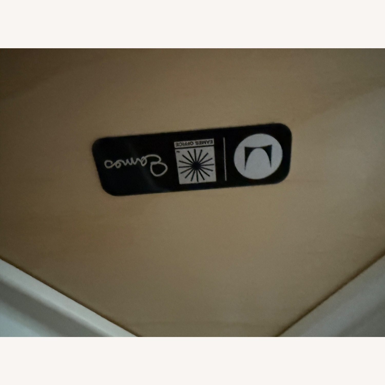 Herman Miller Eames White Leather Ottoman - image-8