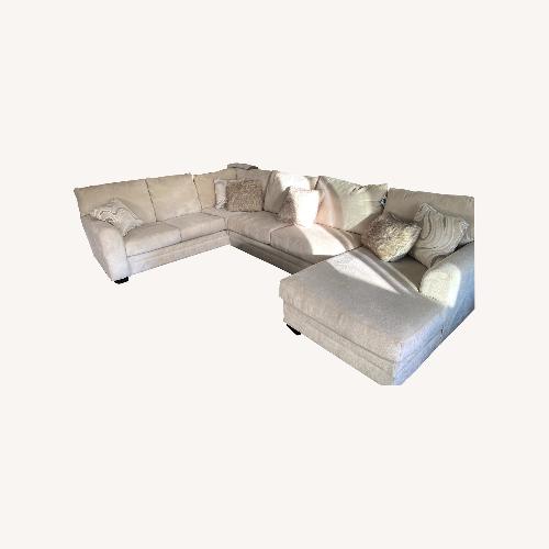 Used Bob's Discount White 4 Piece Sectional Sofa for sale on AptDeco