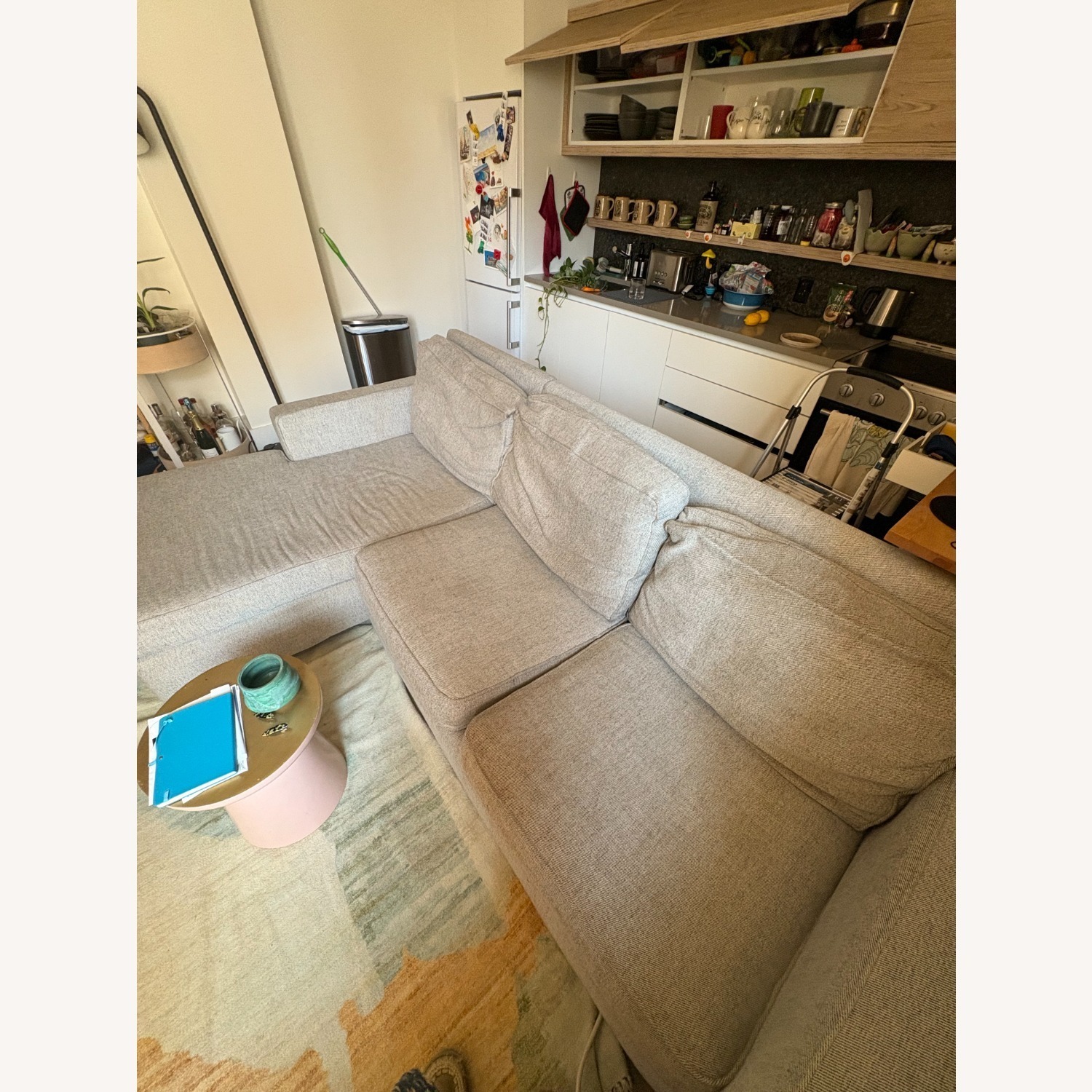 West Elm Light Gray Fabric 2 Piece Sectional - image-2