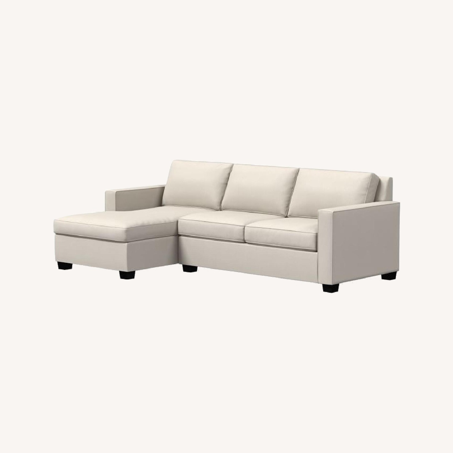 West Elm Light Gray Fabric 2 Piece Sectional - image-0