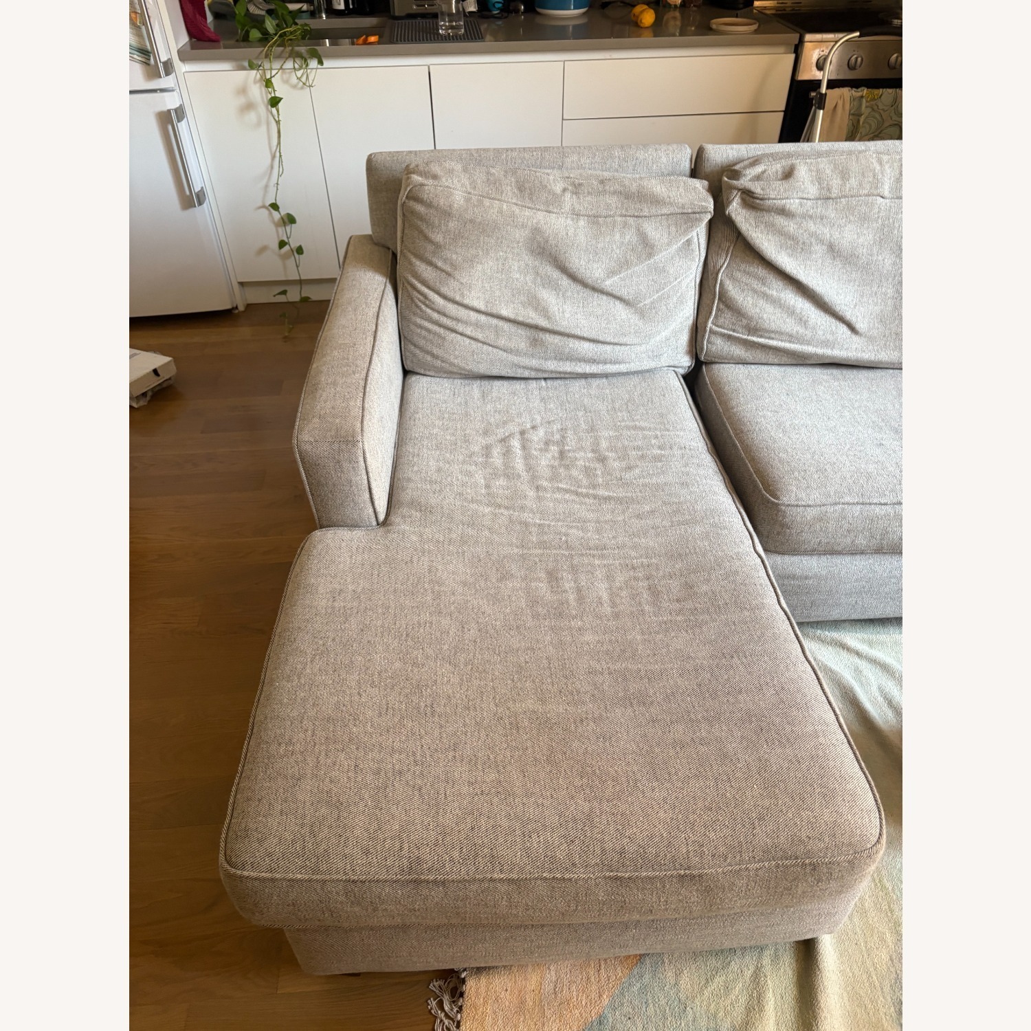 West Elm Light Gray Fabric 2 Piece Sectional - image-3