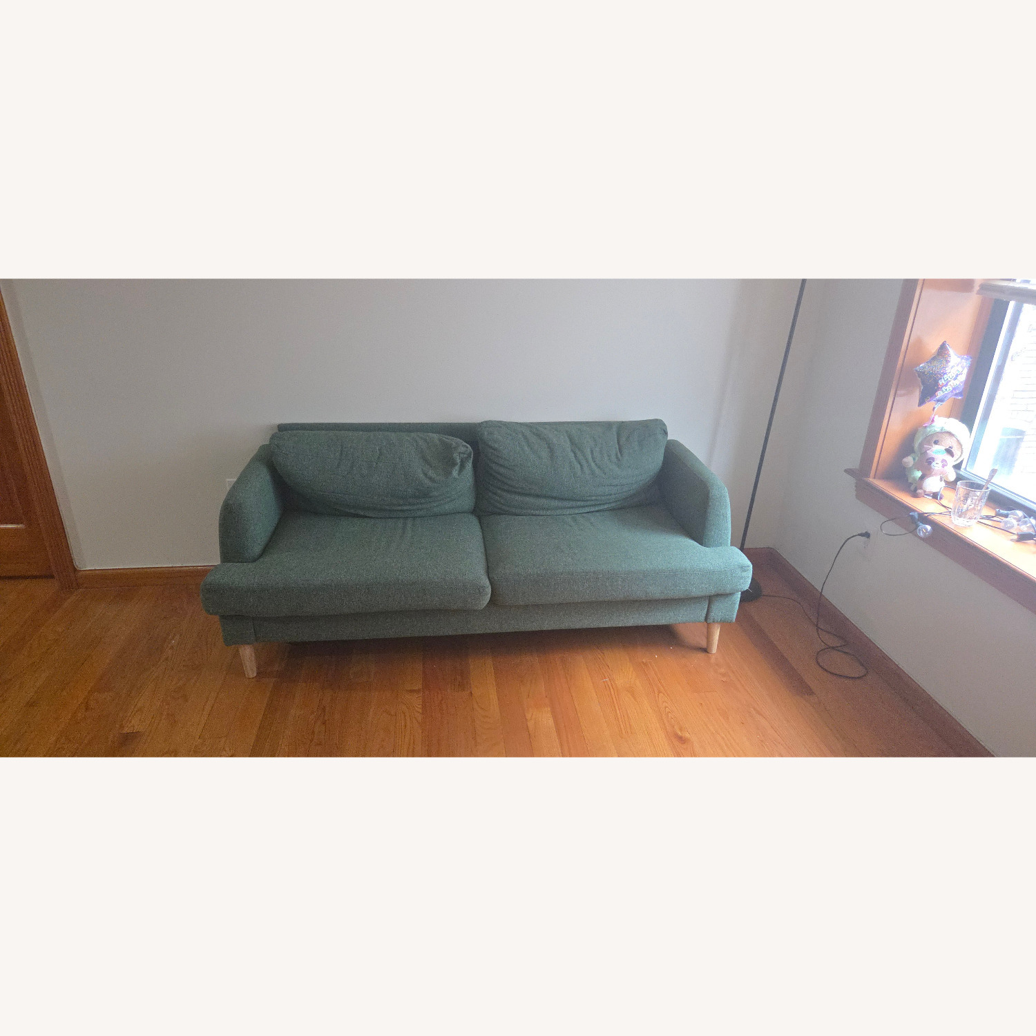 Amazon Green Fabric 2 Seater Sofa - image-2