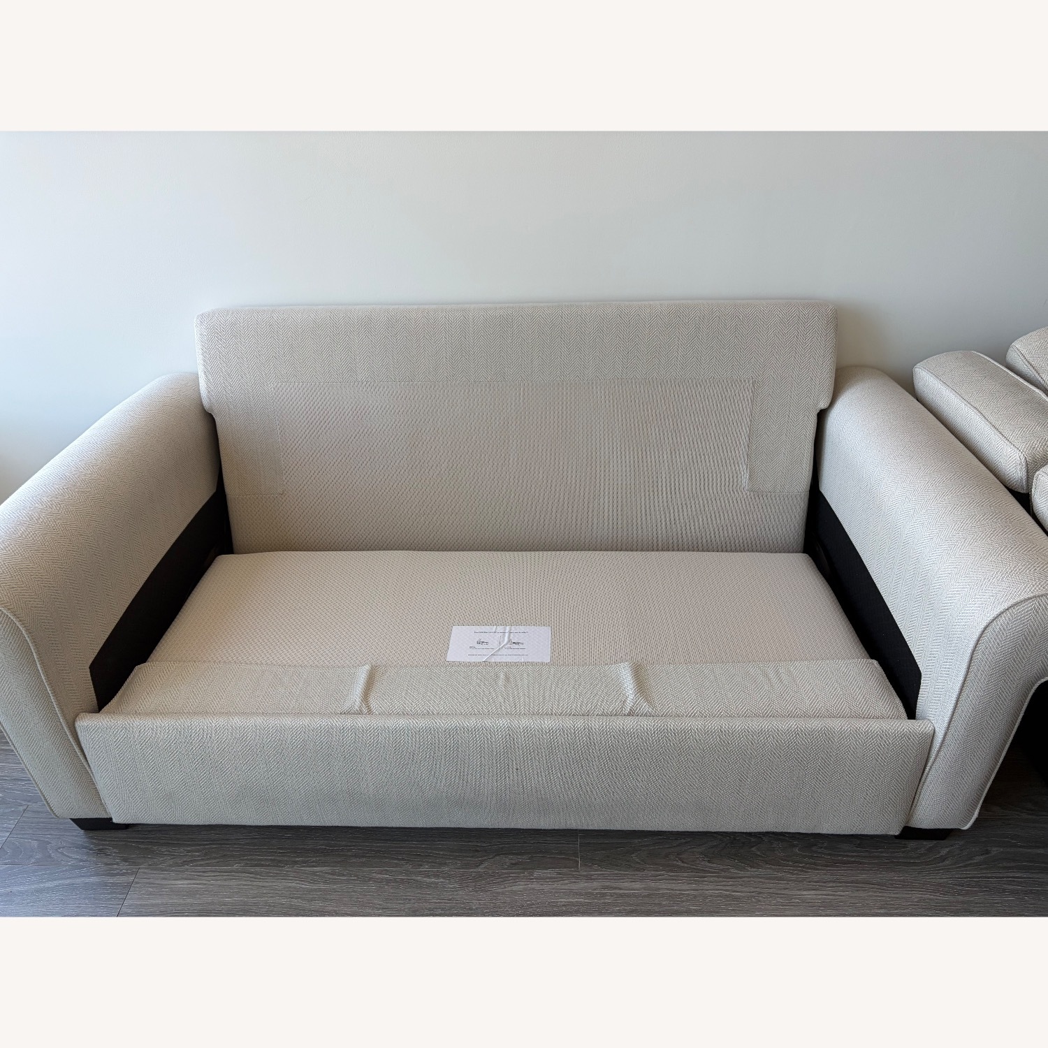 West Elm Natural Fabric Sleeper Sofa - image-1