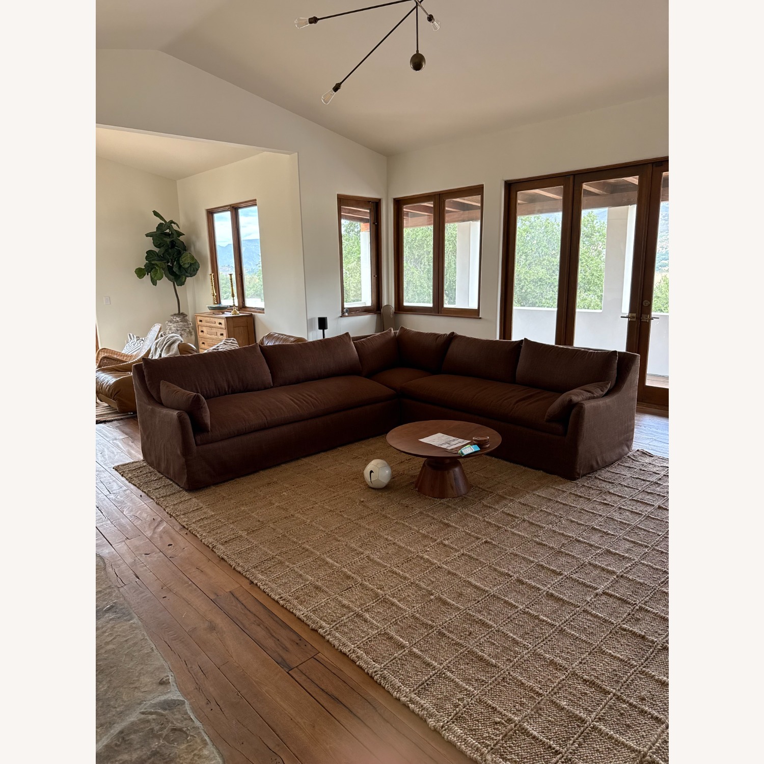 Lulu & Georgia Sectional Couch Brown - image-4