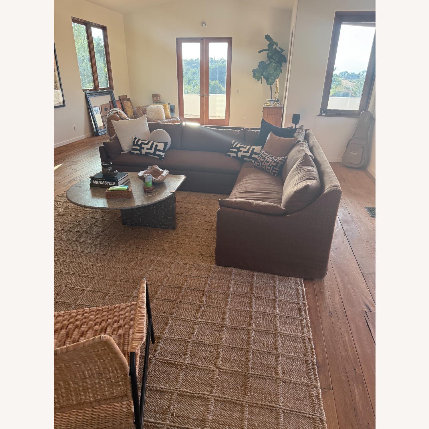 Lulu & Georgia Sectional Couch Brown - image-1