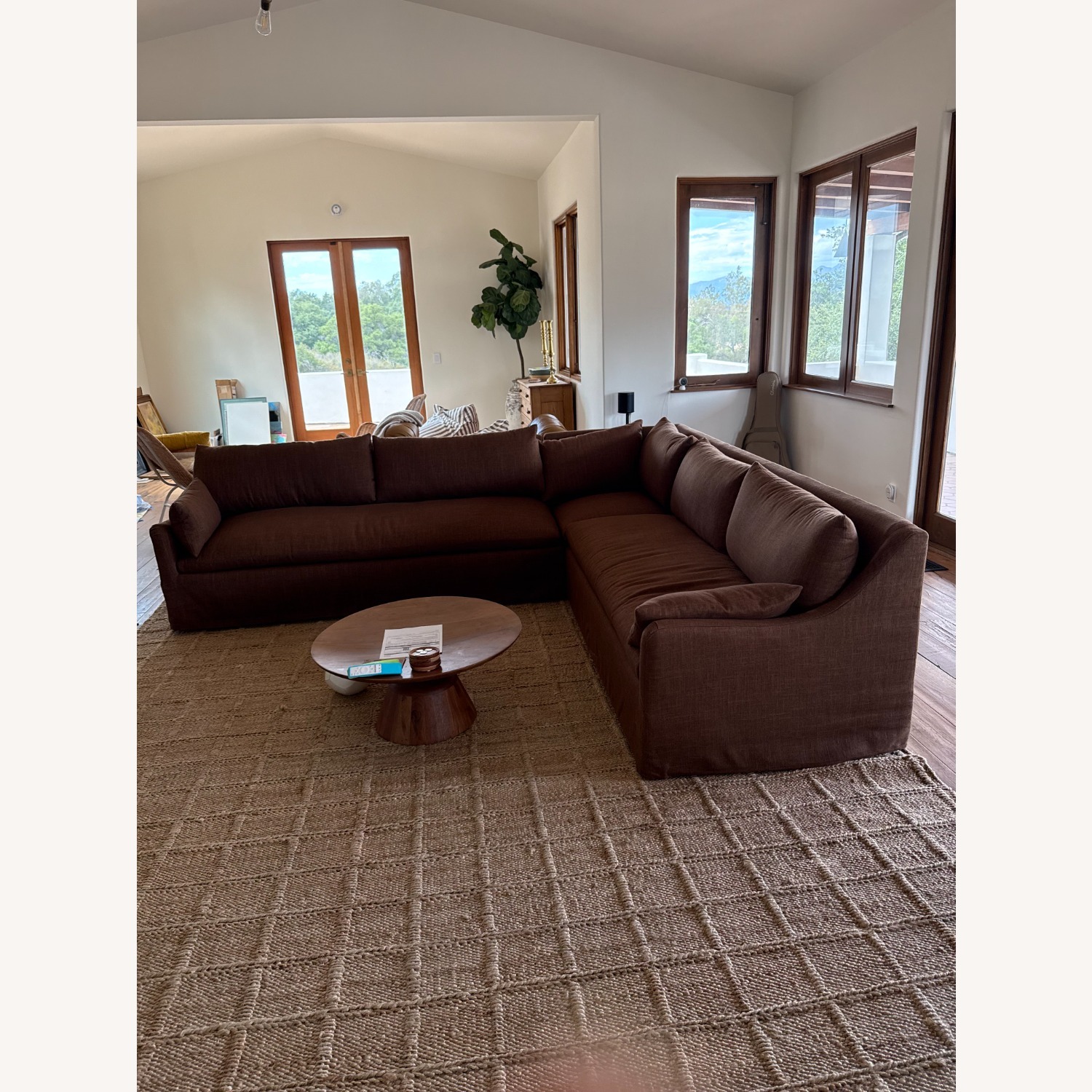 Lulu & Georgia Sectional Couch Brown - image-2