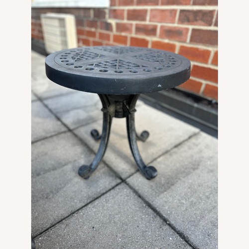 Used Dark Brown Cast Metal 18' Side Tables for sale on AptDeco