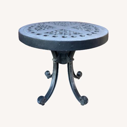 Used Dark Brown Cast Metal 18' Side Tables for sale on AptDeco