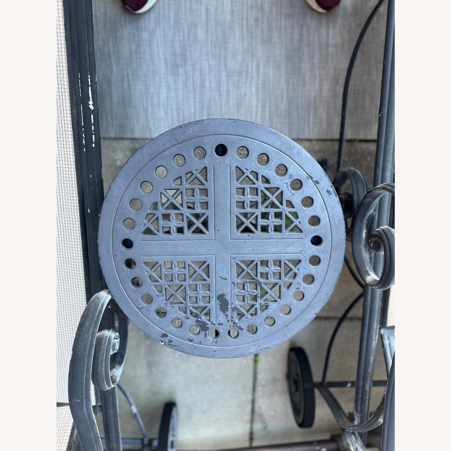 Dark Brown Cast Metal 18' Side Tables - image-2