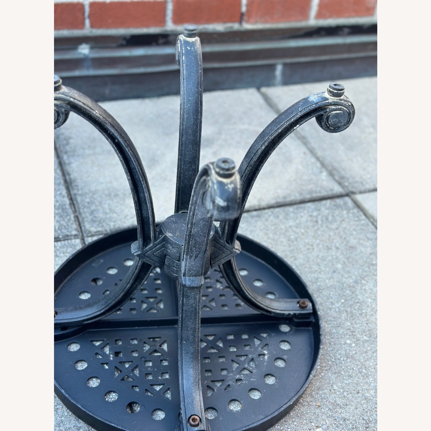 Dark Brown Cast Metal 18' Side Tables - image-8