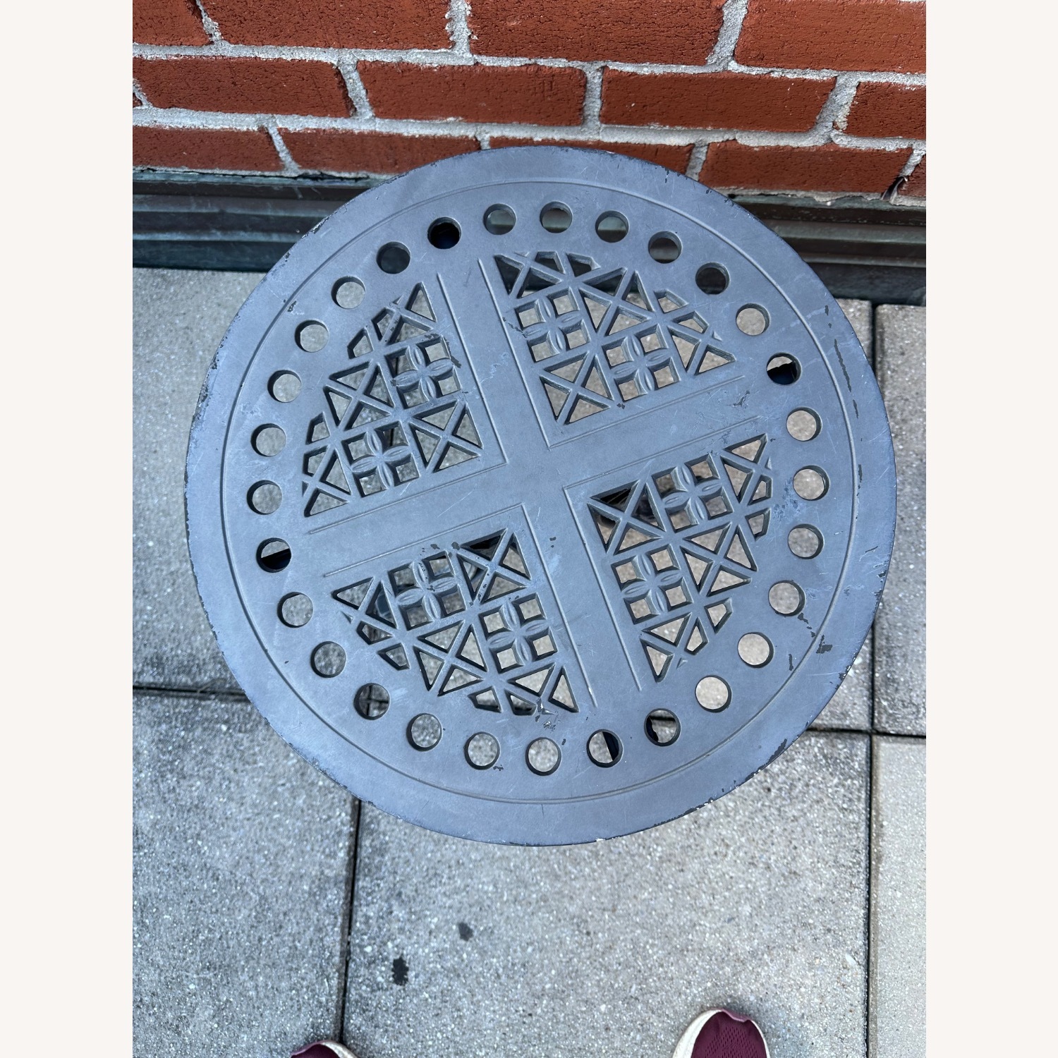 Dark Brown Cast Metal 18' Side Tables - image-9