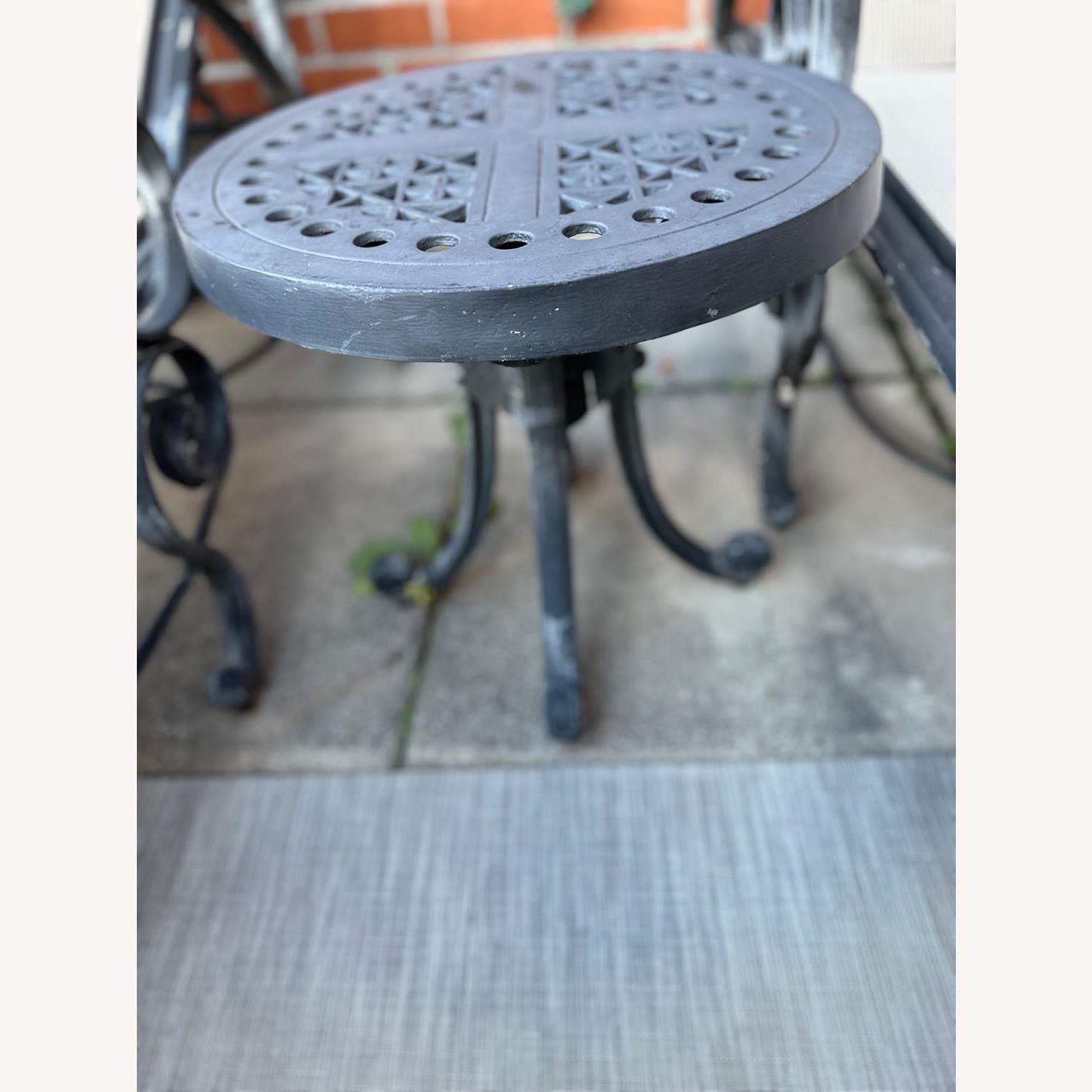 Dark Brown Cast Metal 18' Side Tables - image-4