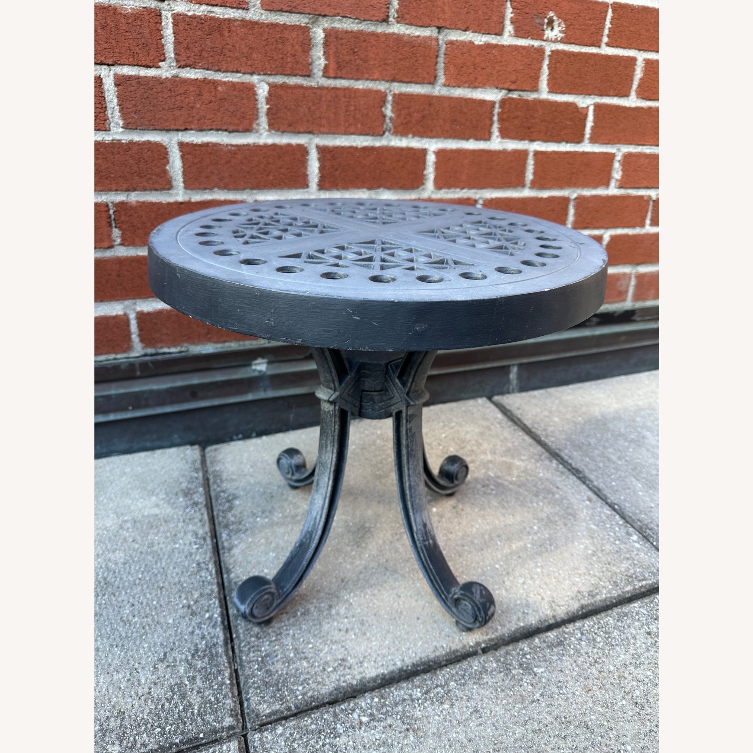 Dark Brown Cast Metal 18' Side Tables - image-7