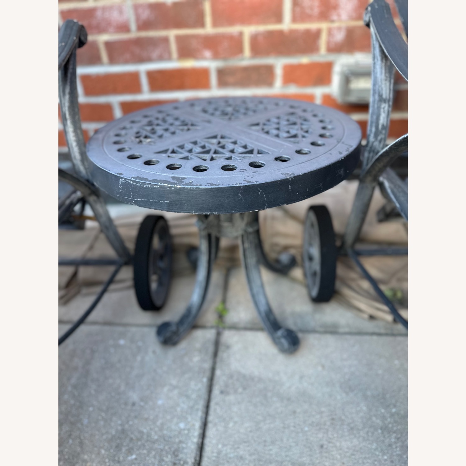 Dark Brown Cast Metal 18' Side Tables - image-6