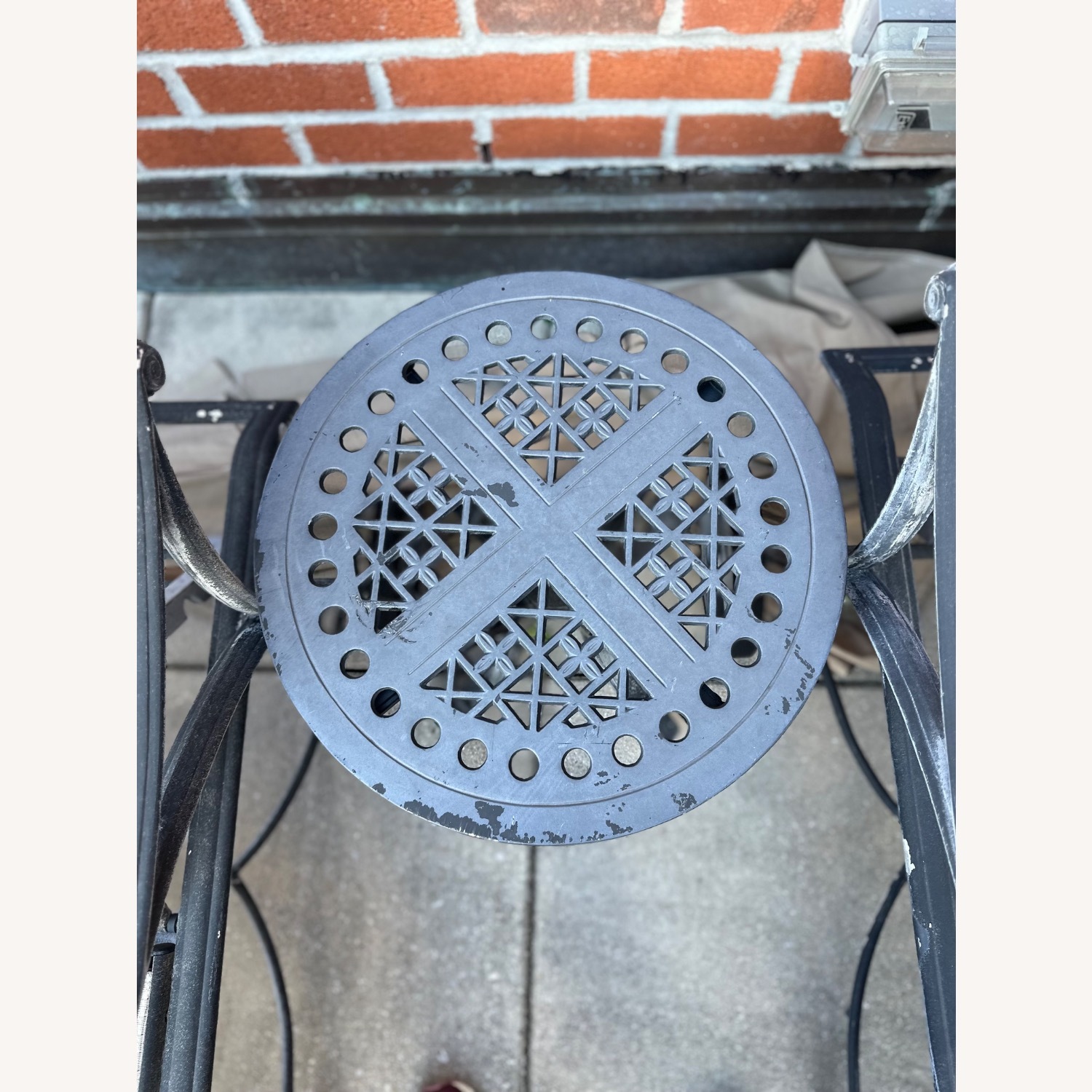 Dark Brown Cast Metal 18' Side Tables - image-5