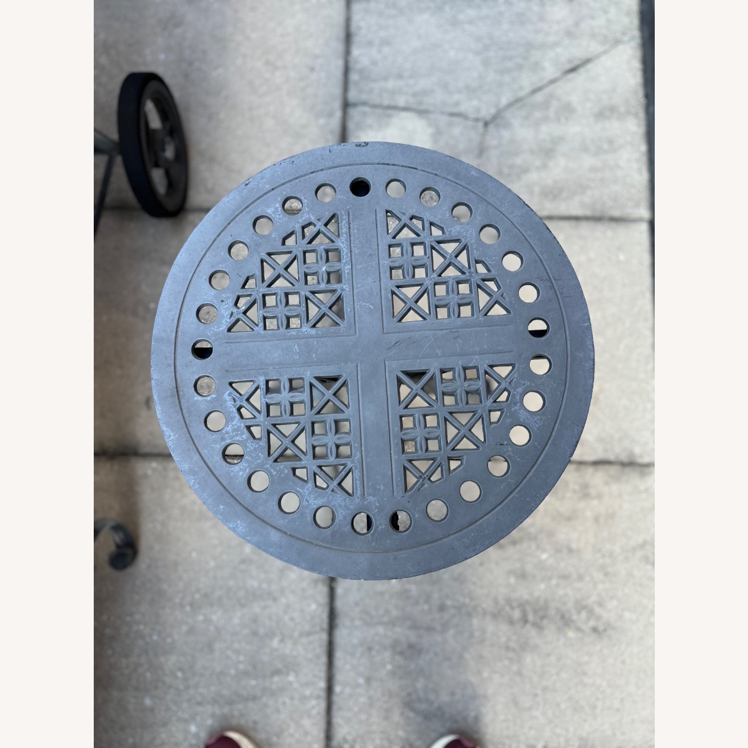 Dark Brown Cast Metal 18' Side Tables - image-3