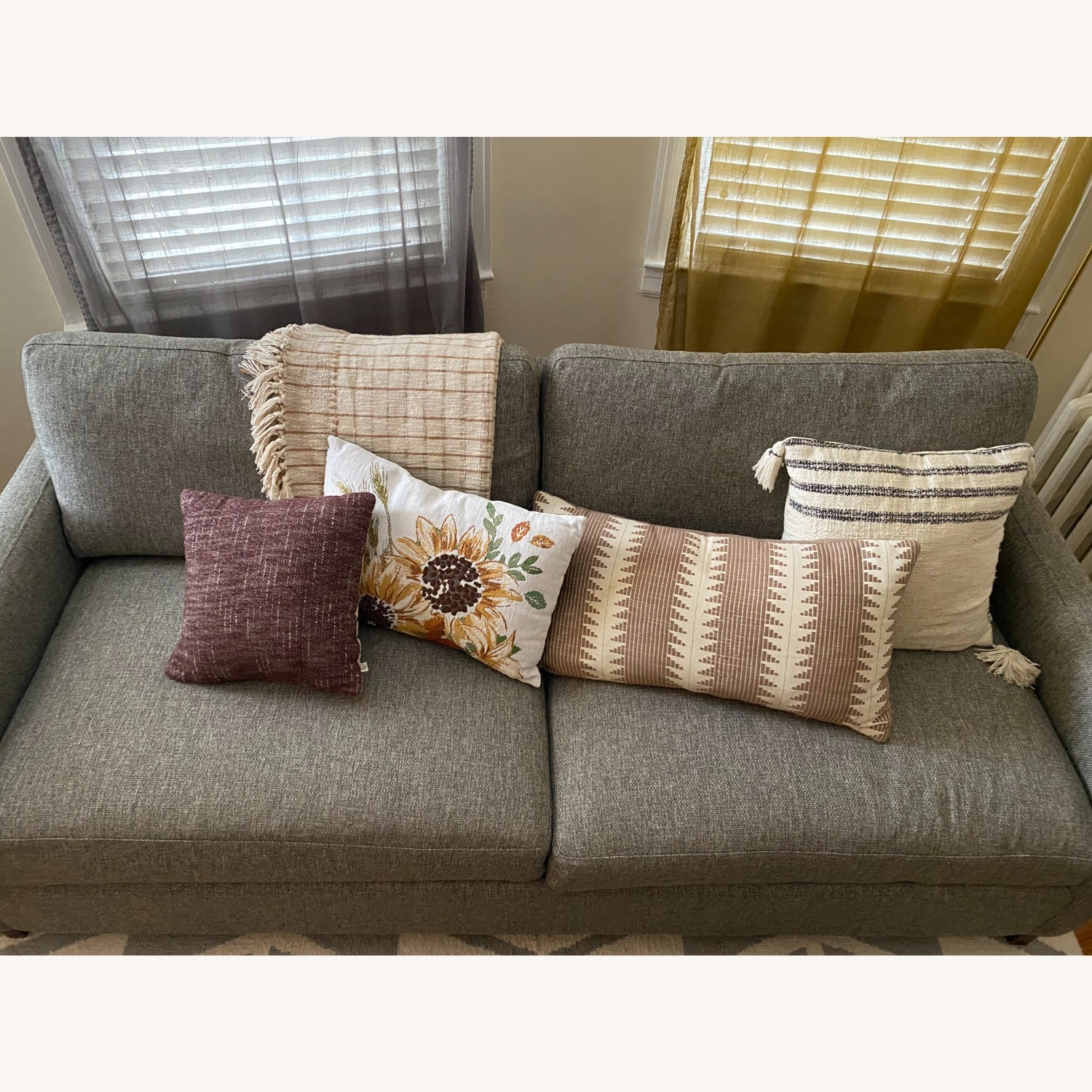 Room & Board Stevens 81" Dark Gray Fabric Sofa - image-5