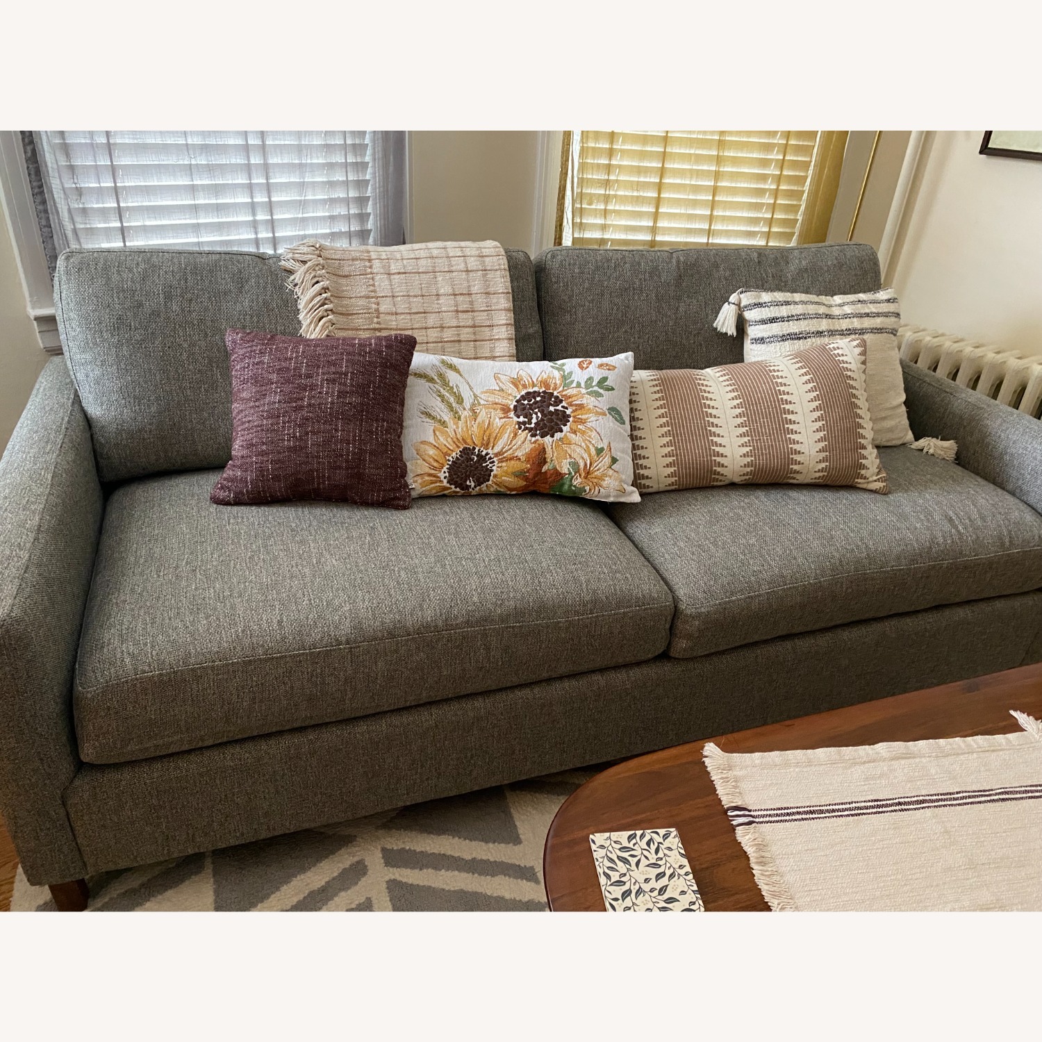 Room & Board Stevens 81" Dark Gray Fabric Sofa - image-2