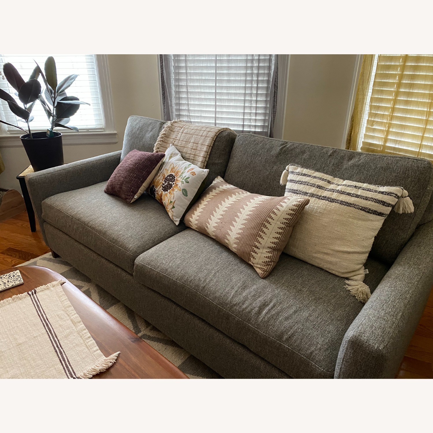 Room & Board Stevens 81" Dark Gray Fabric Sofa - image-3