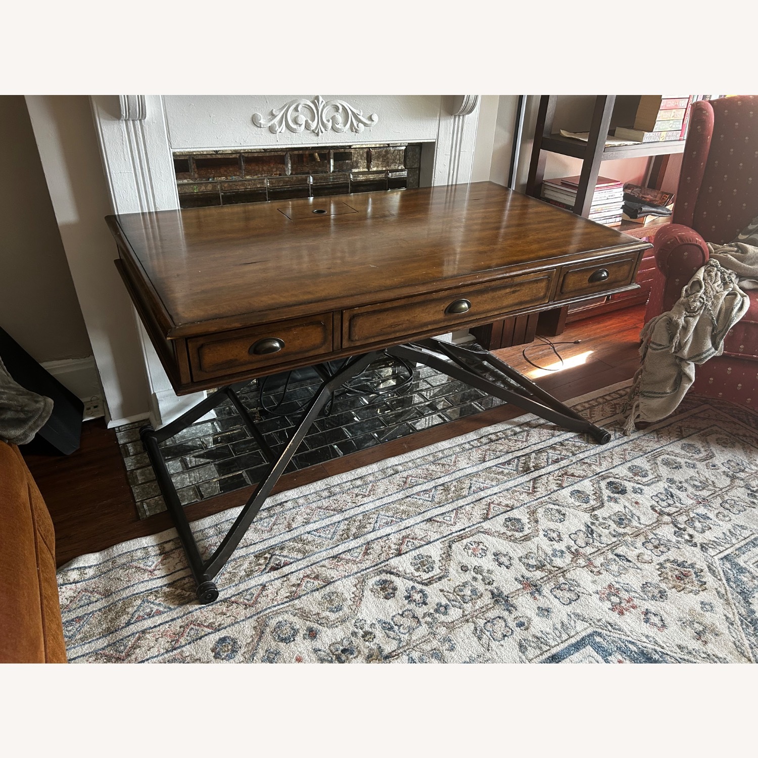 Electronic Wood Standing Desk - image-1