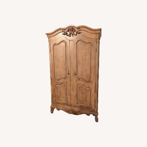 Used Vintage/Antique Cabot Light Brown Wood Armoire for sale on AptDeco