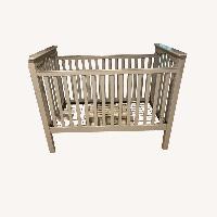Pottery Barn Light Gray Wood Crib
