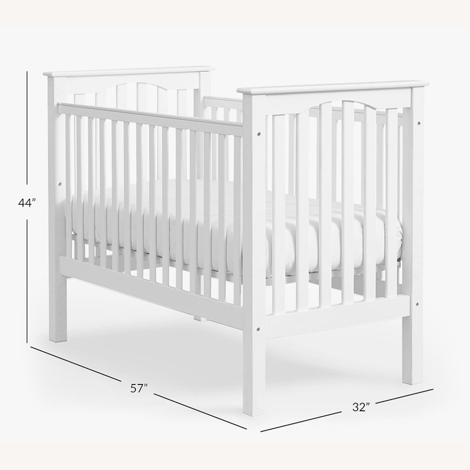 Pottery Barn Light Gray Wood Crib - image-4