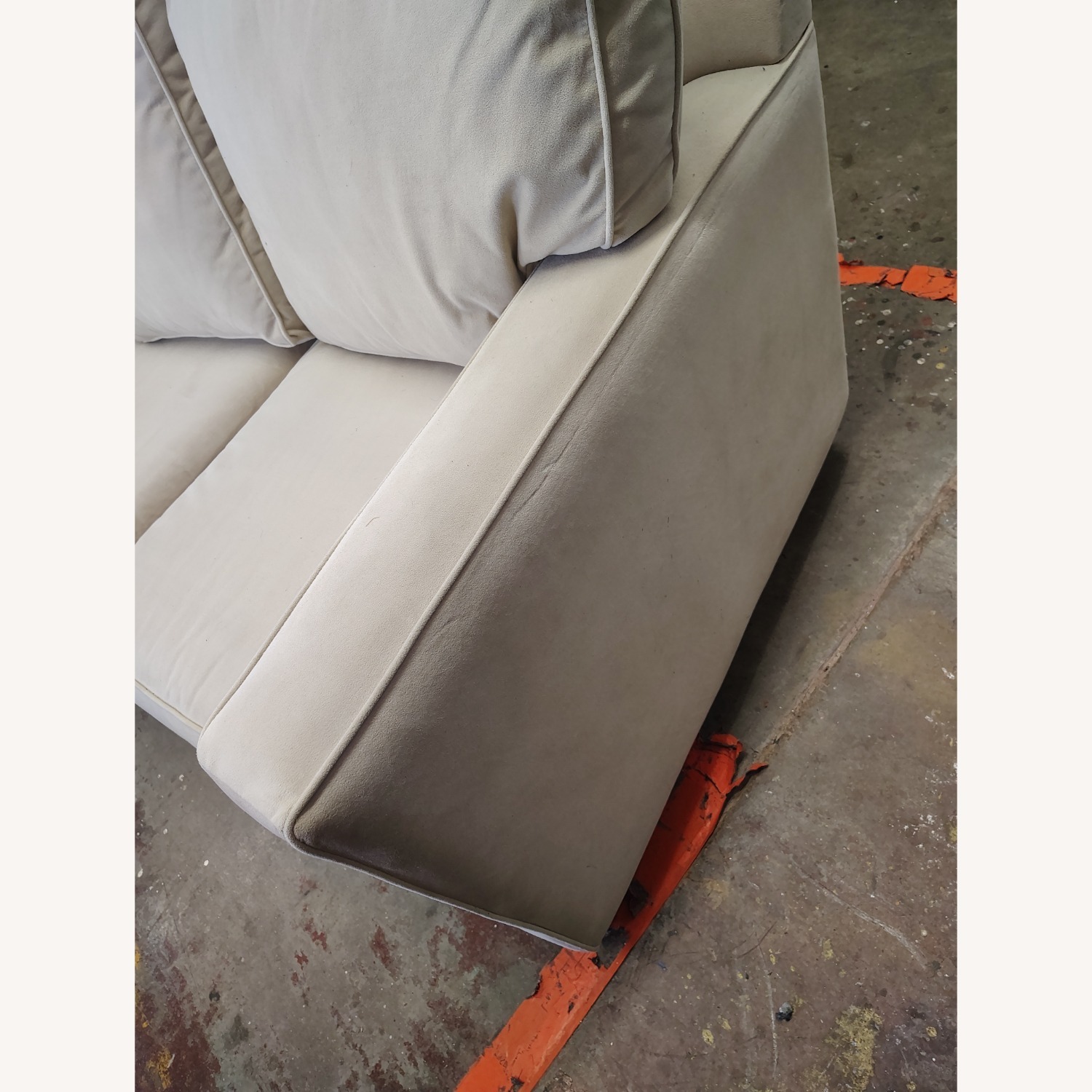 West Elm White Fabric Sleeper Sofa - image-8