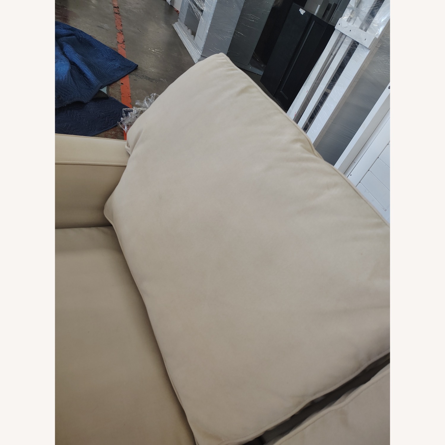 West Elm White Fabric Sleeper Sofa - image-6