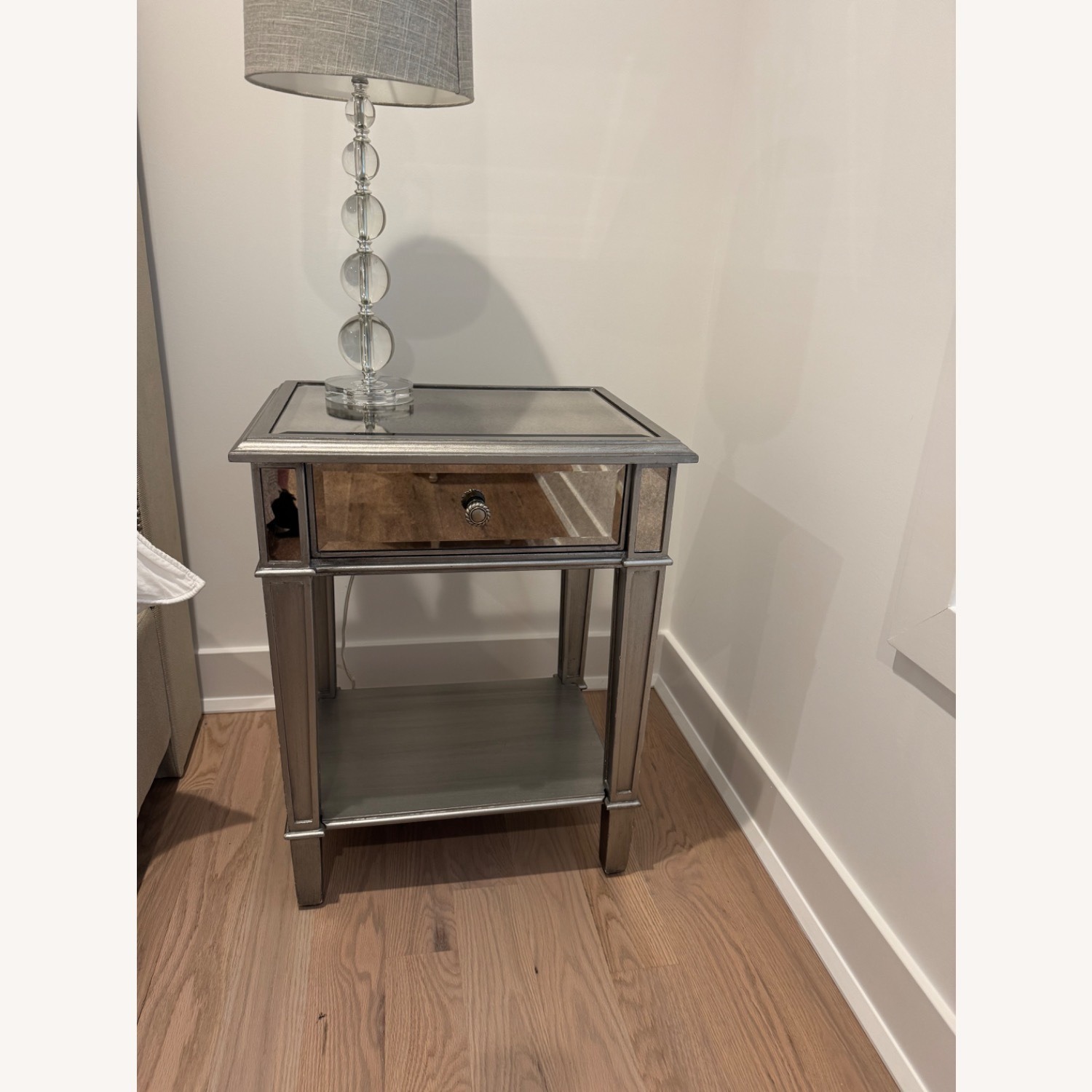 Pier 1 Imports Silver Mirrored Glass Side Table - image-3