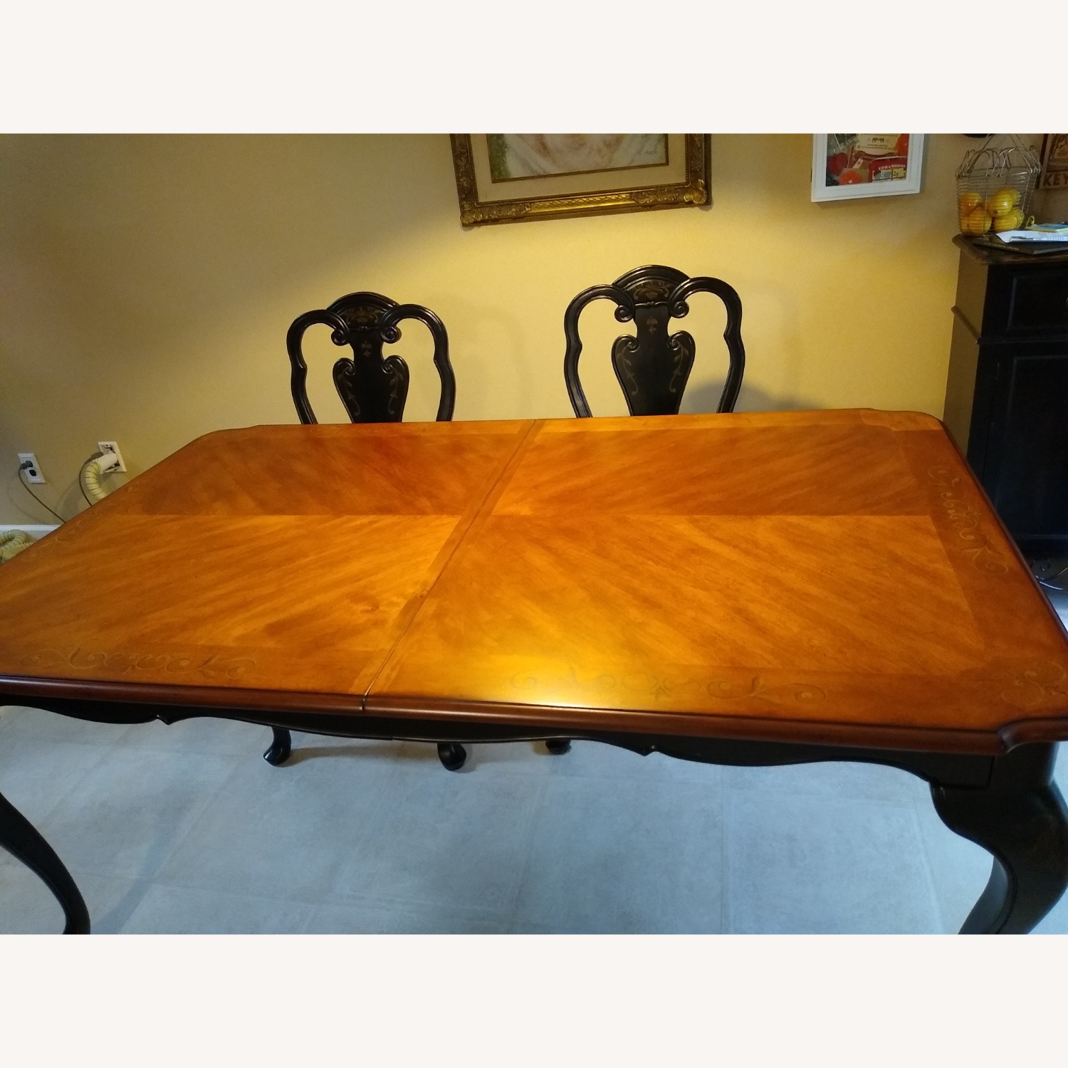 All Wood Dining Table and Six Chairs - AptDeco