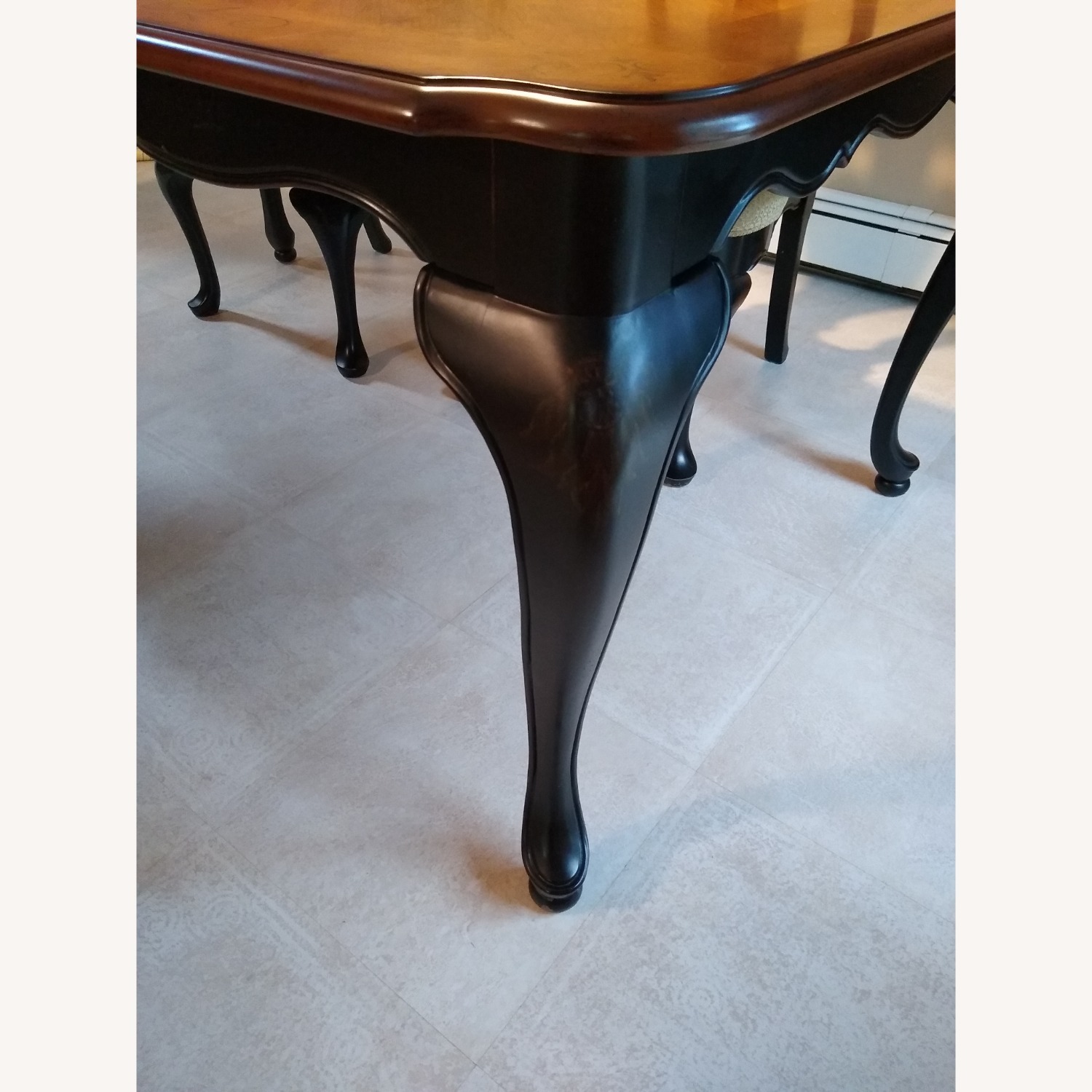 All Wood Dining Table and Six Chairs - AptDeco
