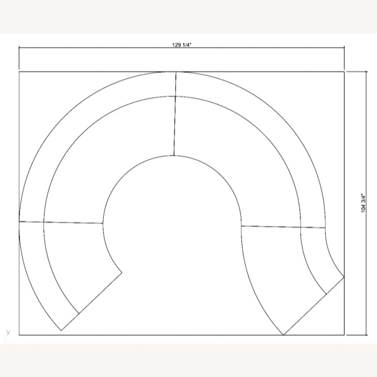 DDC 1970s Style Curved Modular Sectional Sofa - image-5