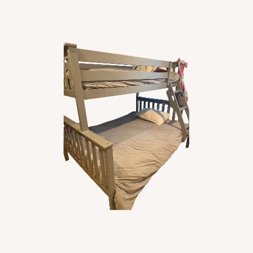 Used Wayfair Bolles Light Gray Wood Bunk Bed for sale on AptDeco