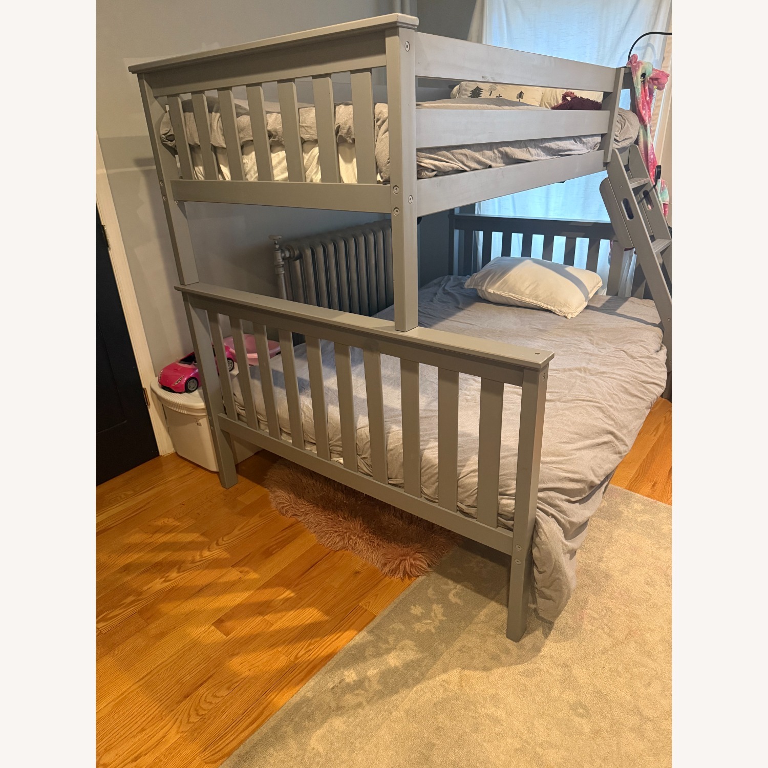 Wayfair Bolles Light Gray Wood Bunk Bed - image-2