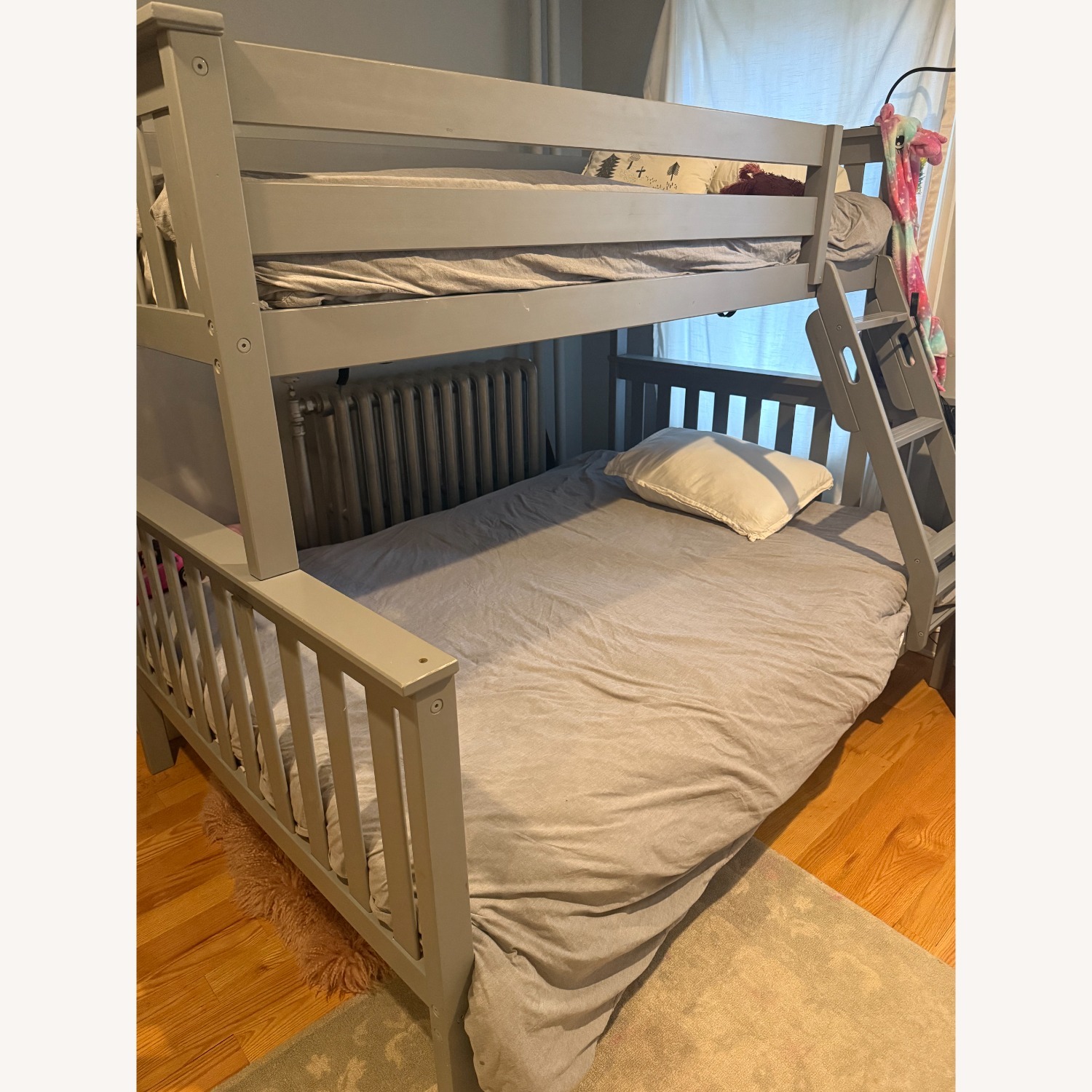 Wayfair Bolles Light Gray Wood Bunk Bed - image-1