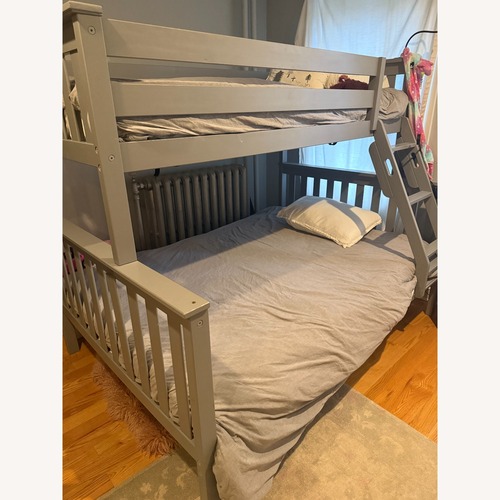 Used Wayfair Bolles Light Gray Wood Bunk Bed for sale on AptDeco