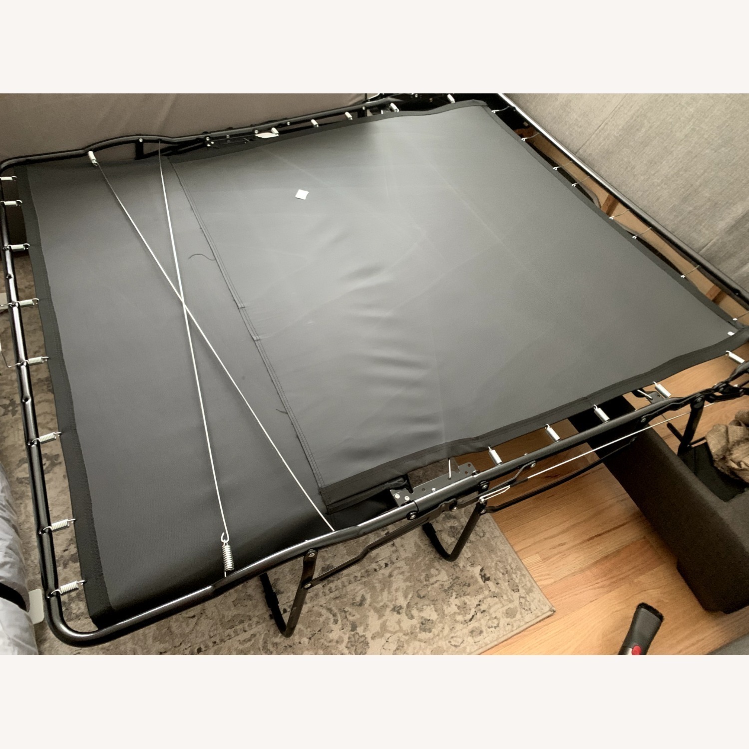 Ashley Furniture Dark Gray Fabric Sleeper Sofa - image-9