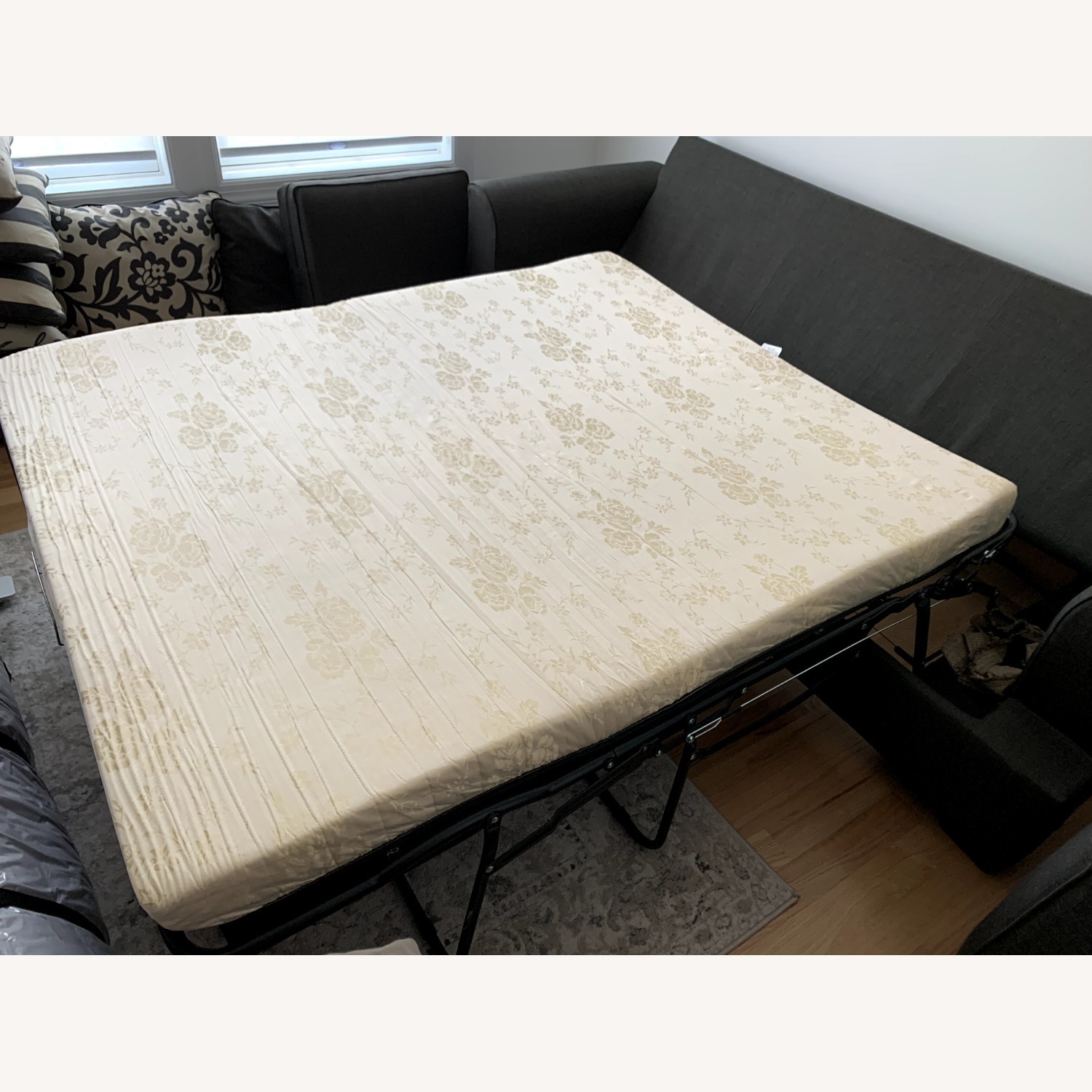 Ashley Furniture Dark Gray Fabric Sleeper Sofa - image-8