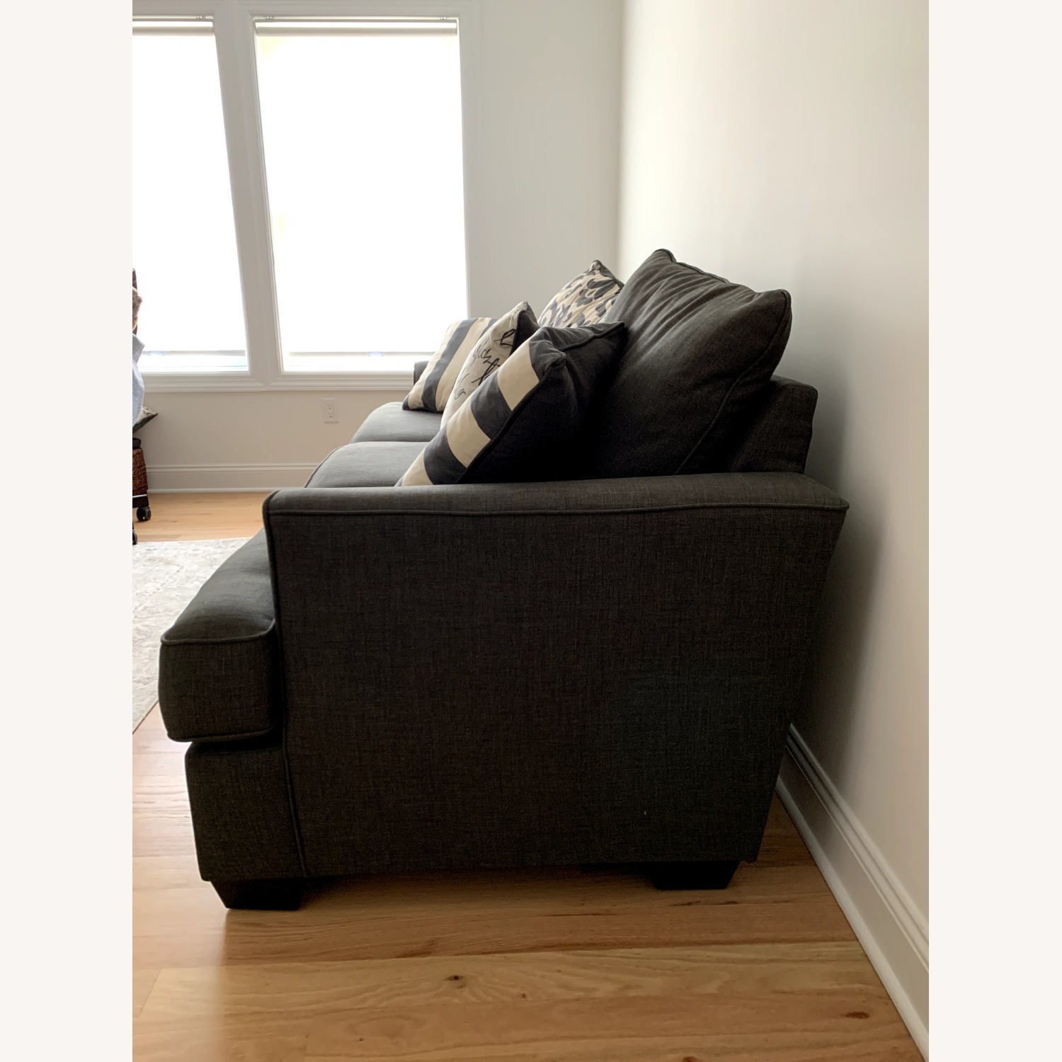 Ashley Furniture Dark Gray Fabric Sleeper Sofa - image-2