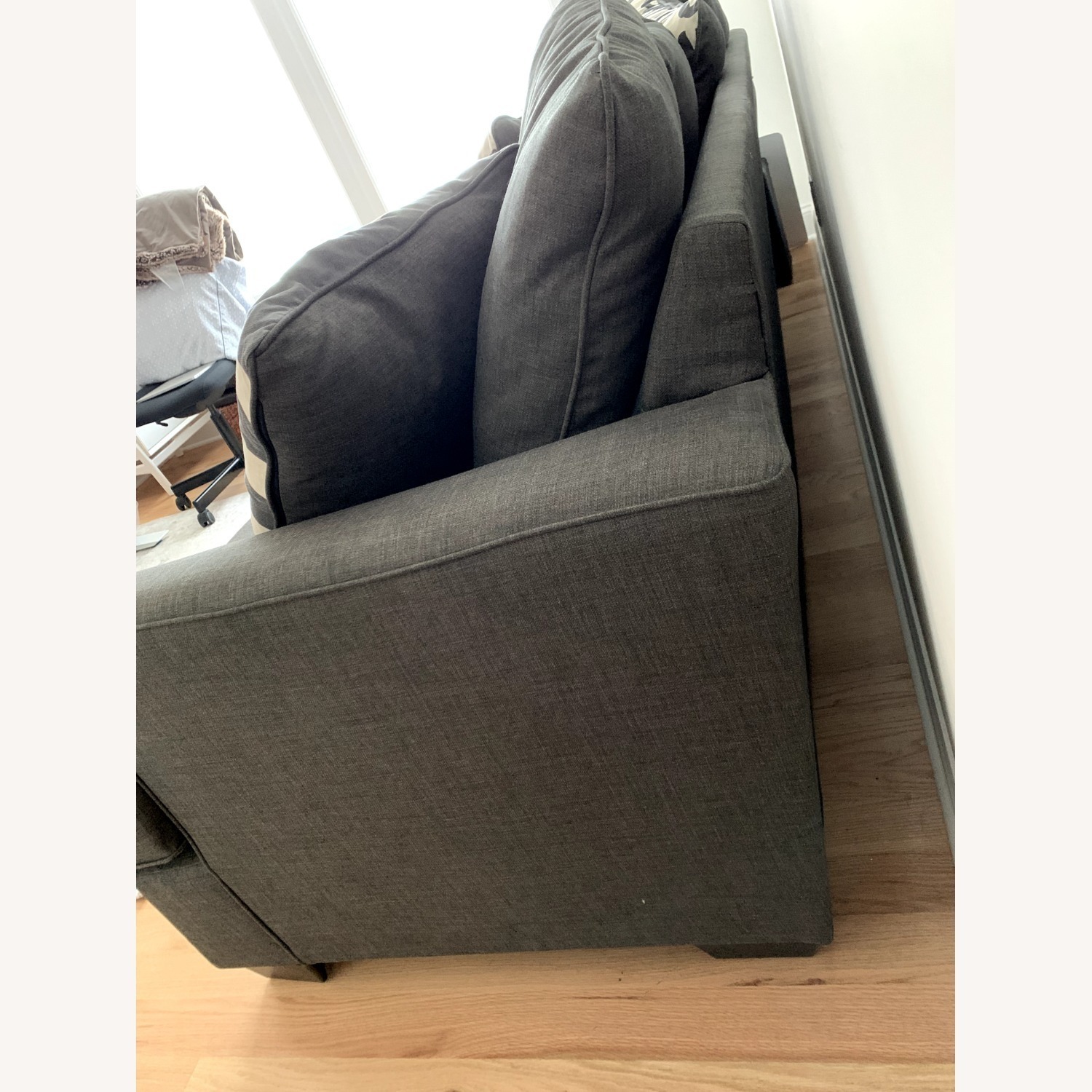 Ashley Furniture Levon Charcoal Gray Loveseat - image-2