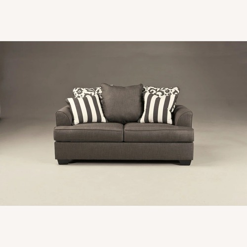 Used Ashley Furniture Levon Charcoal Gray Loveseat for sale on AptDeco