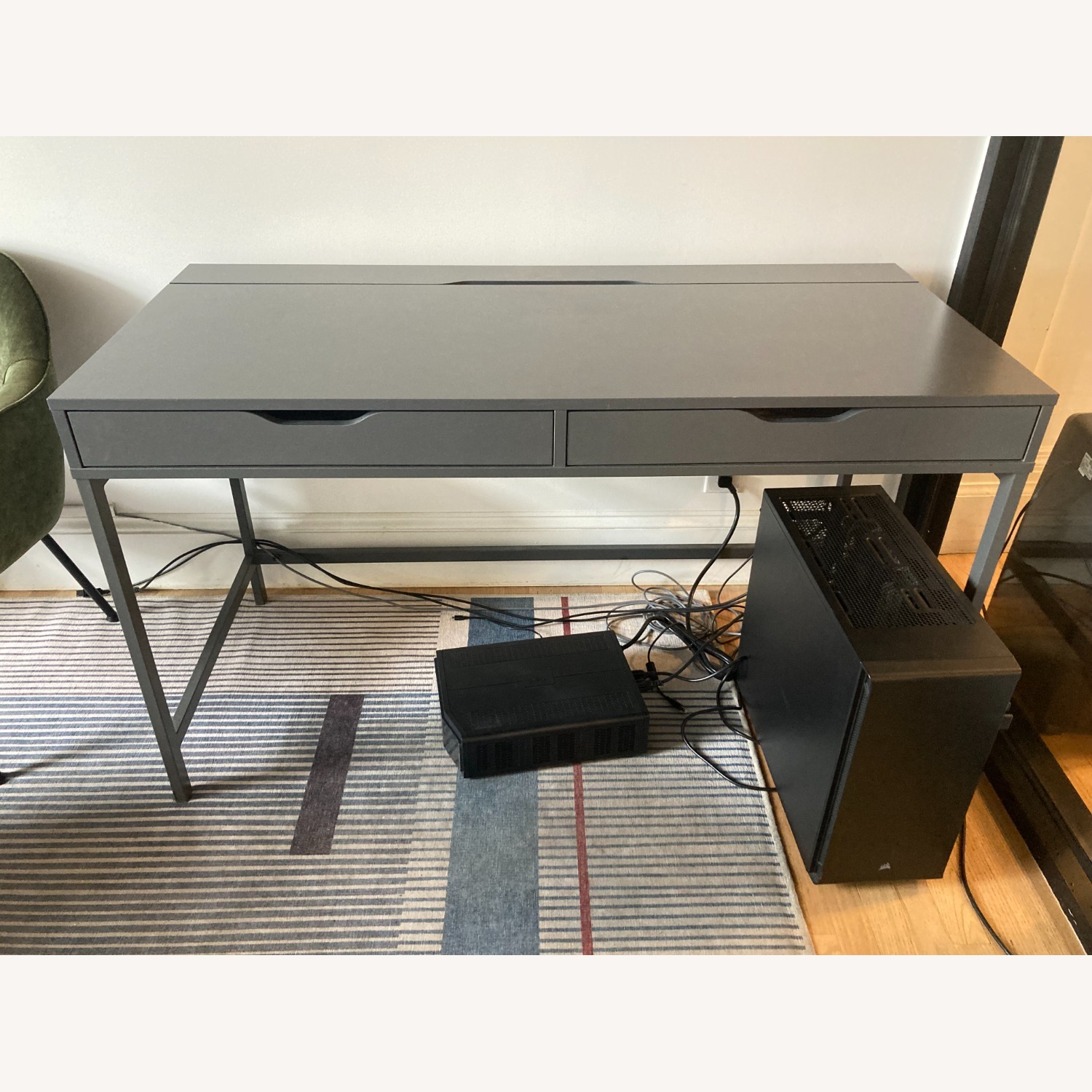 IKEA Alex Dark Gray Desk - image-1